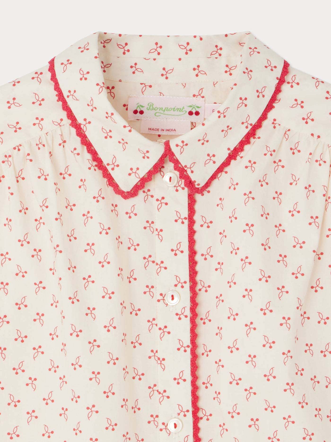 Bonpoint Printed Poplin Basiline Blouse In Neutral