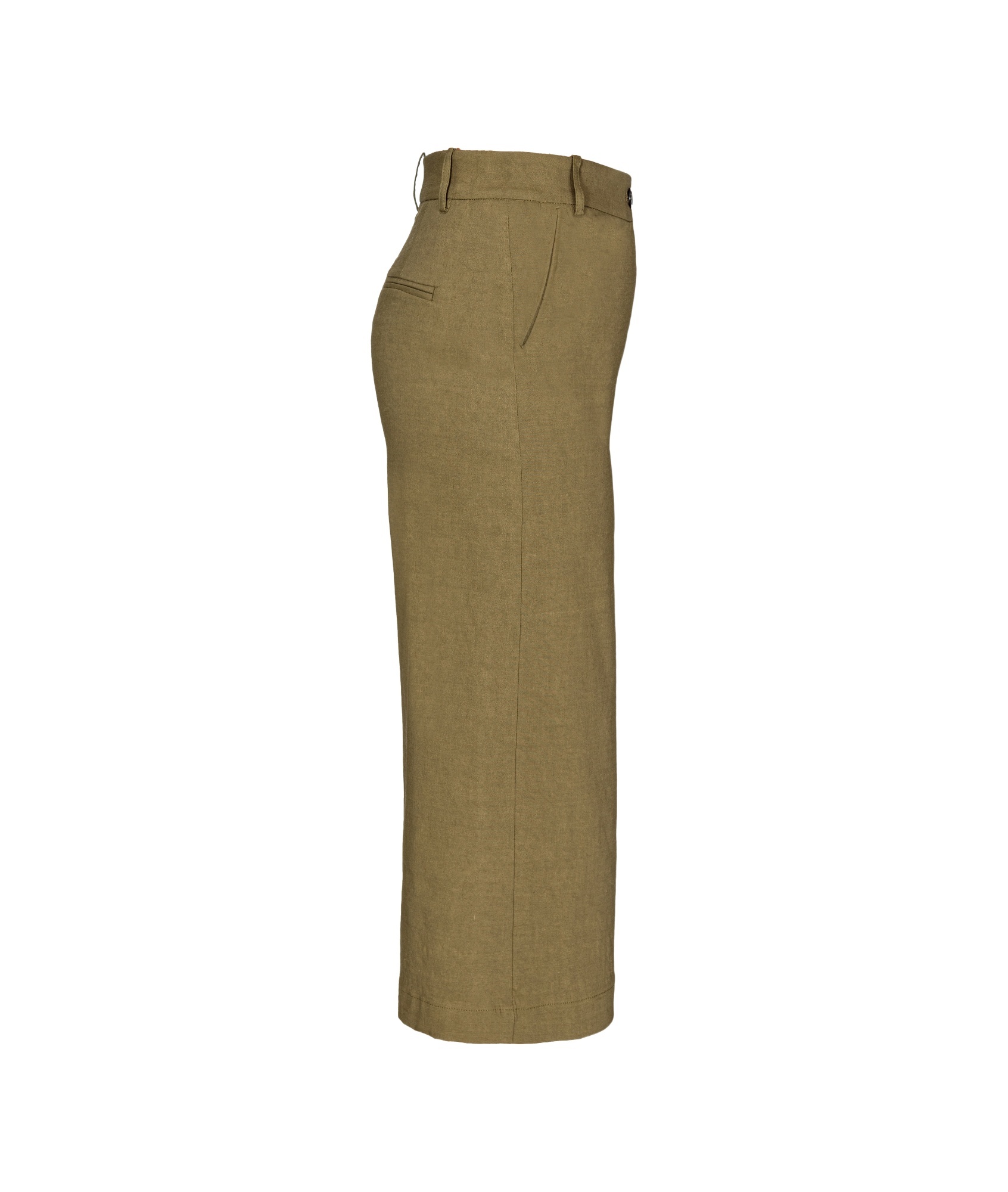 Pinko Buttoned Wide-leg Linen Bermuda Shorts In Green