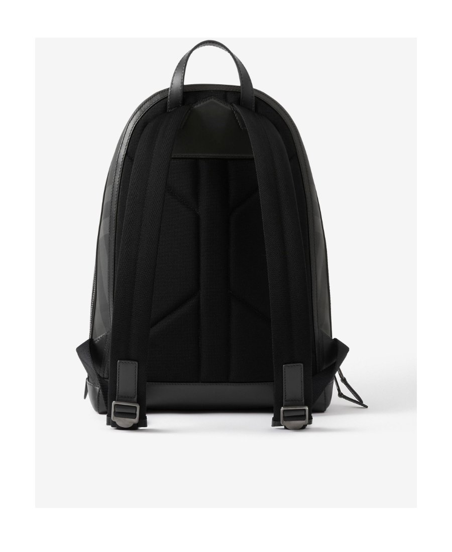 Burberry Check Small Backpack In Gray