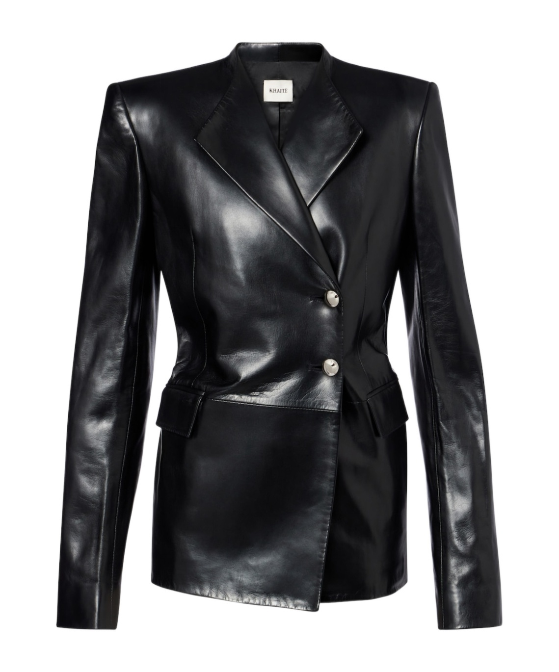 Khaite Elona Leather Jacket In Black