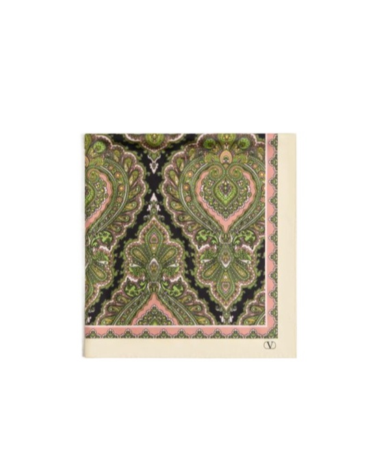Shop Valentino Silk Scarf In Multicolor