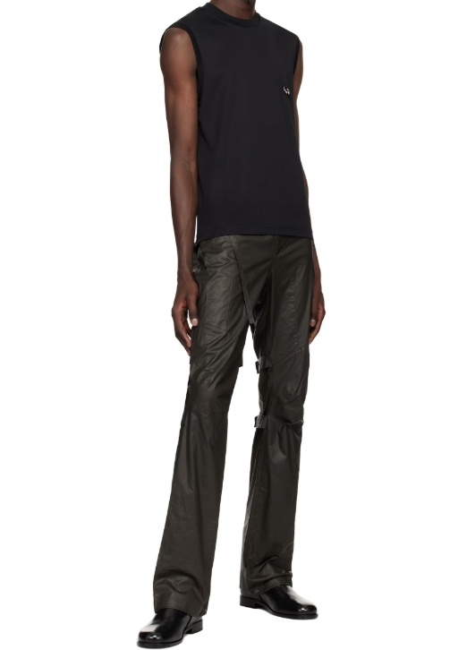 Mugler Black Signature Sleeveless Tank Top In Black