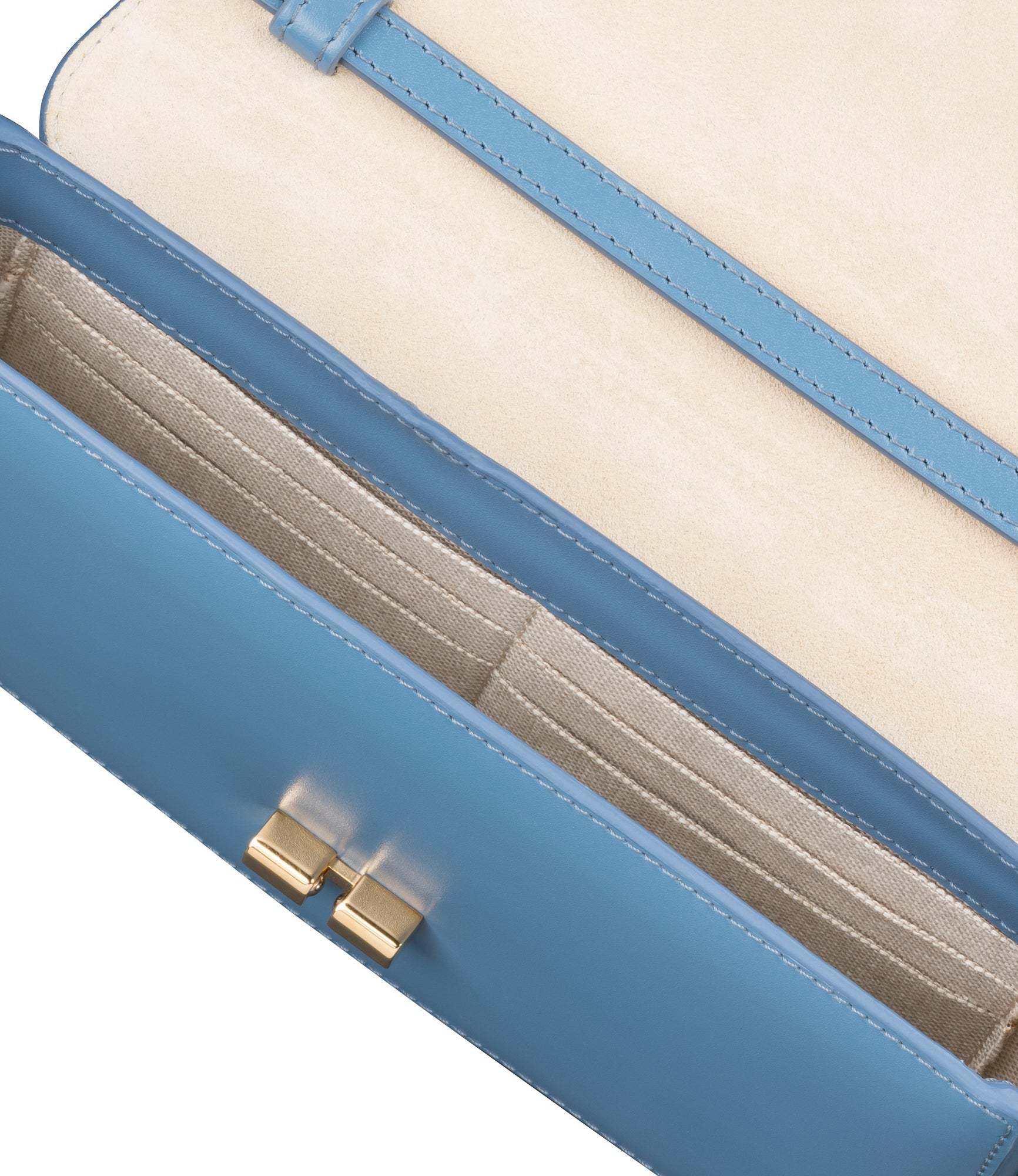 Shop Apc Grace Chaine Leather Clutch Bag In Blue