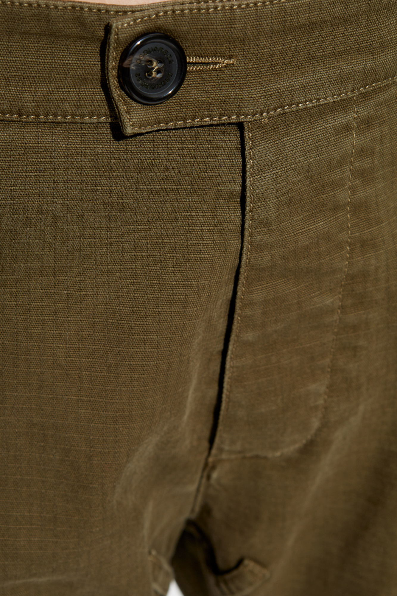 Dsquared2 Folded-panel Trousers In Green