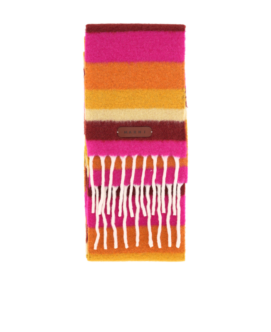Marni Alpaca And Wool Scarf In Multicolor