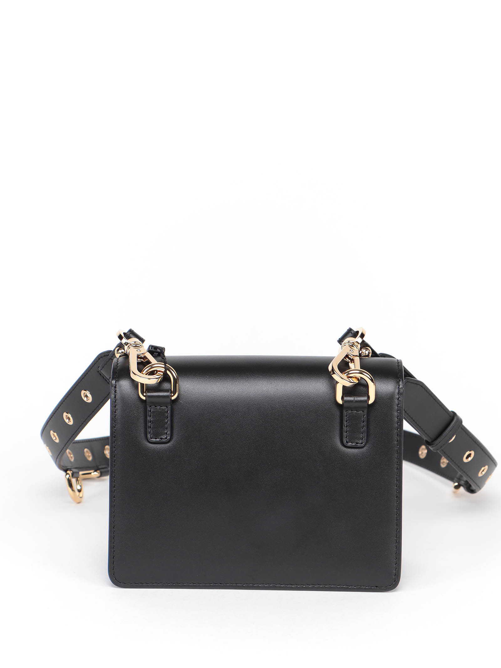 Dolce & Gabbana Logo-plaque Leather Belt Bag In Black