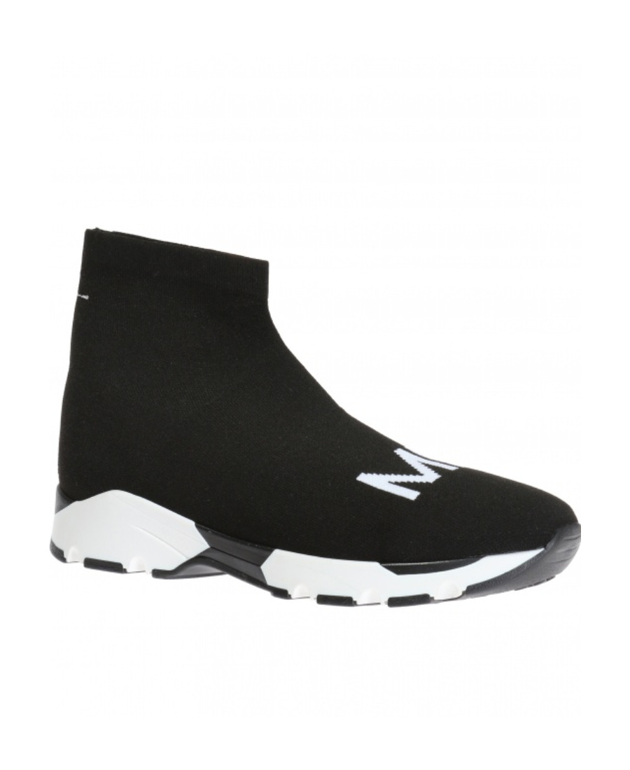 Maison Margiela Logo Casual High Upper Shoes In Black