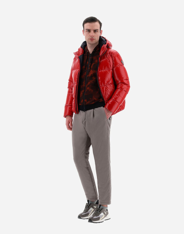 Herno Logo-patch Padded Puffer Jacket In Red