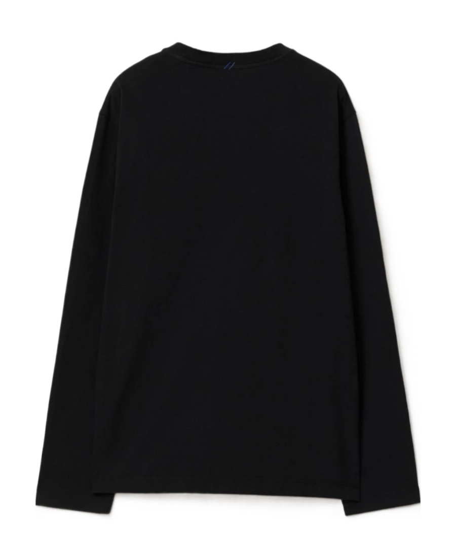 Burberry Exclusive Logo Long-sleeved Knitted T-shirt In Black