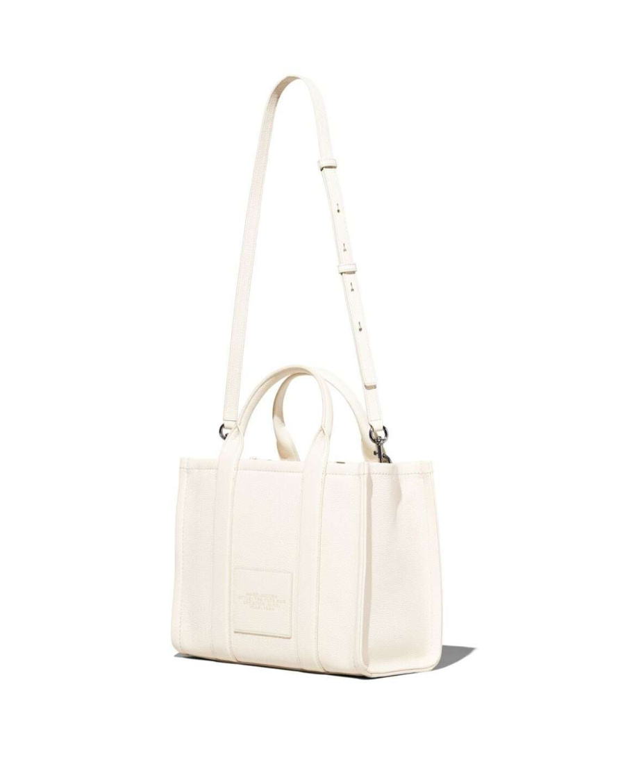 Marc Jacobs The Leather Medium Tote Bag In White