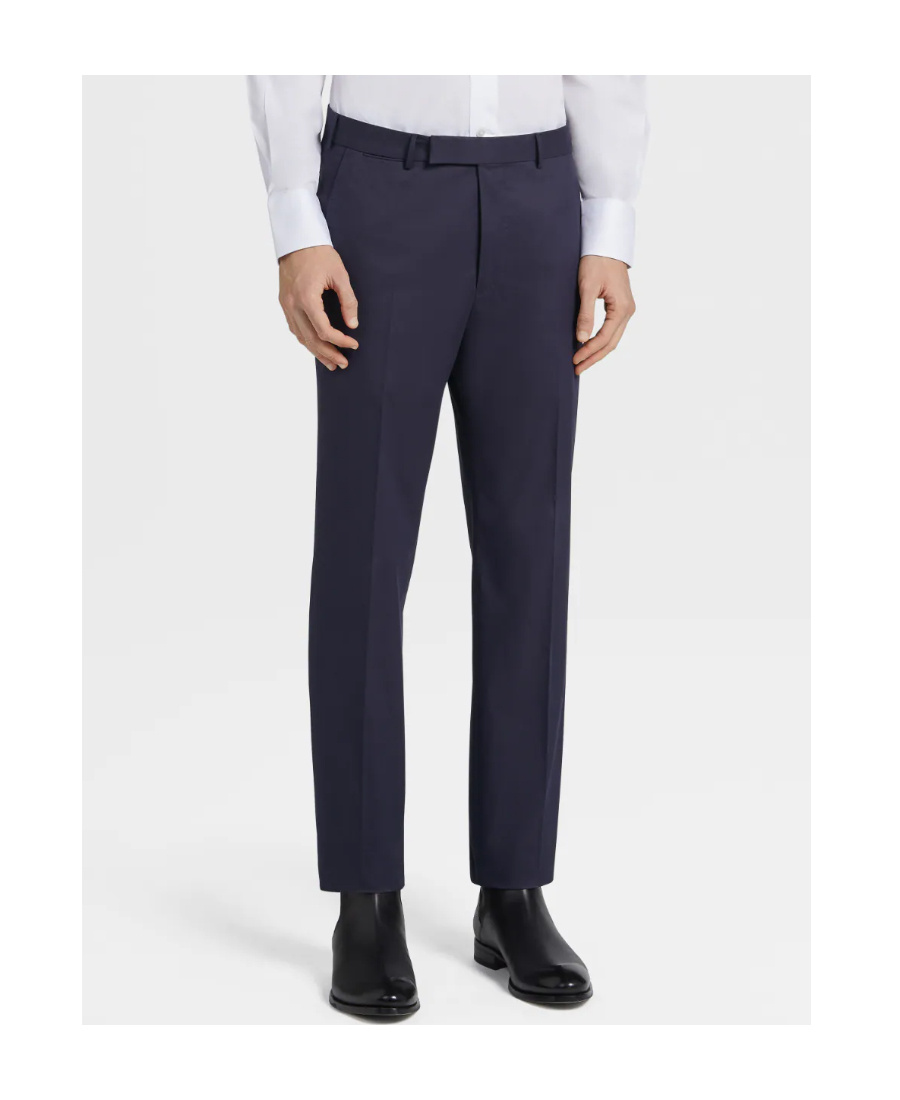 Zegna Logo Trousers In Black
