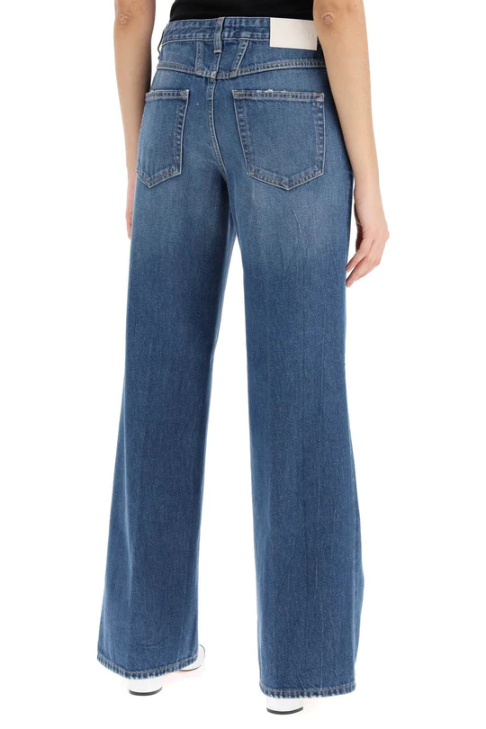 Shop Closed Gillan Low-rise Flared Jeans In Blue