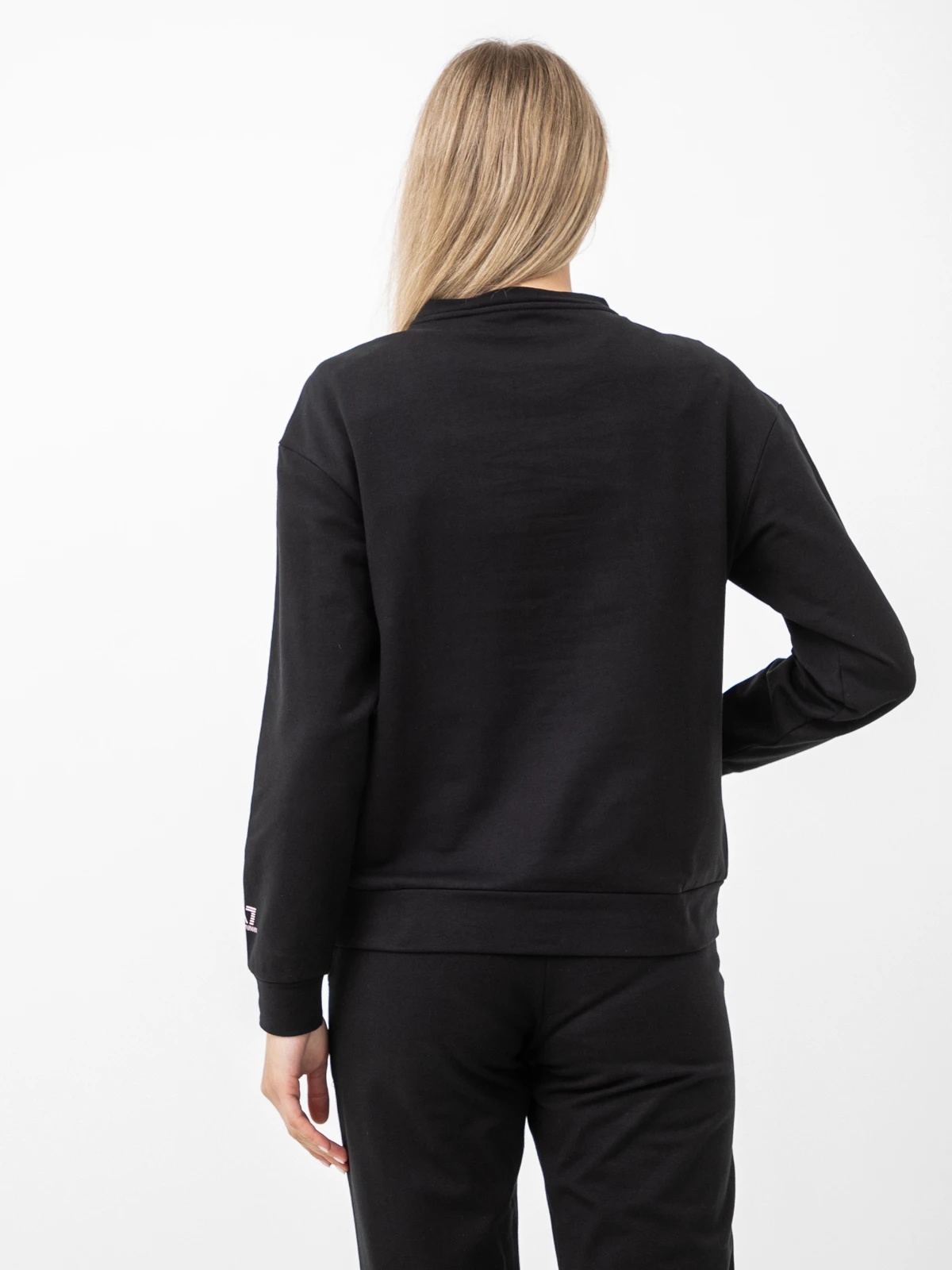 EA7 ROUND-NECKED LOGO SWEATER 