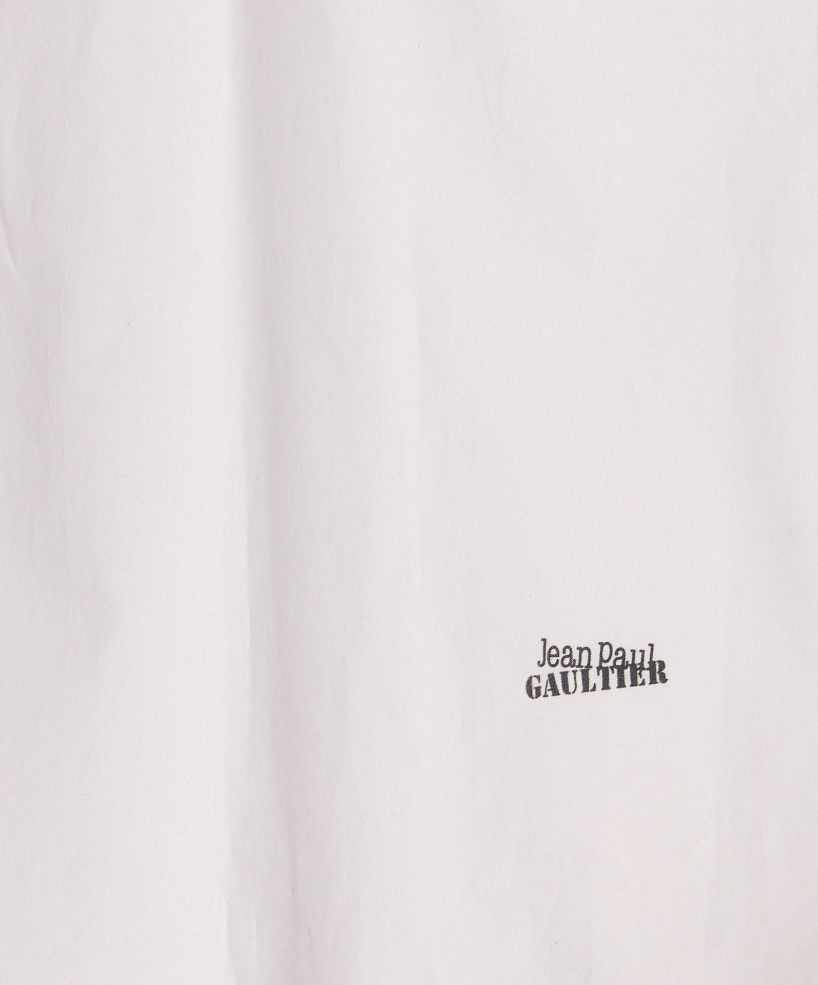 Jean Paul Gaultier Graphic Print Long Sleeve Collared Top In White