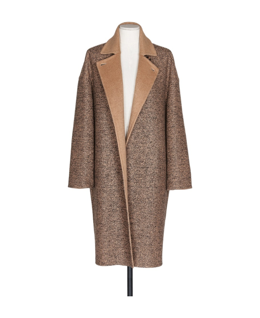Max Mara Luxurious Reversible Camel And Wool Jacket For Women In Brown