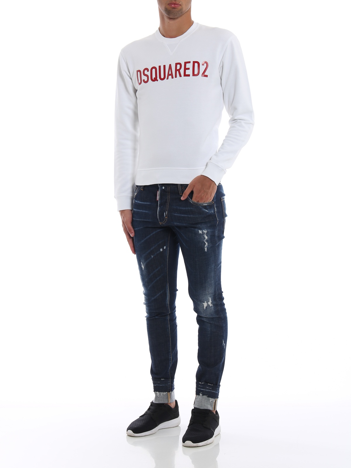 Dsquared2 Logo Sweater In White