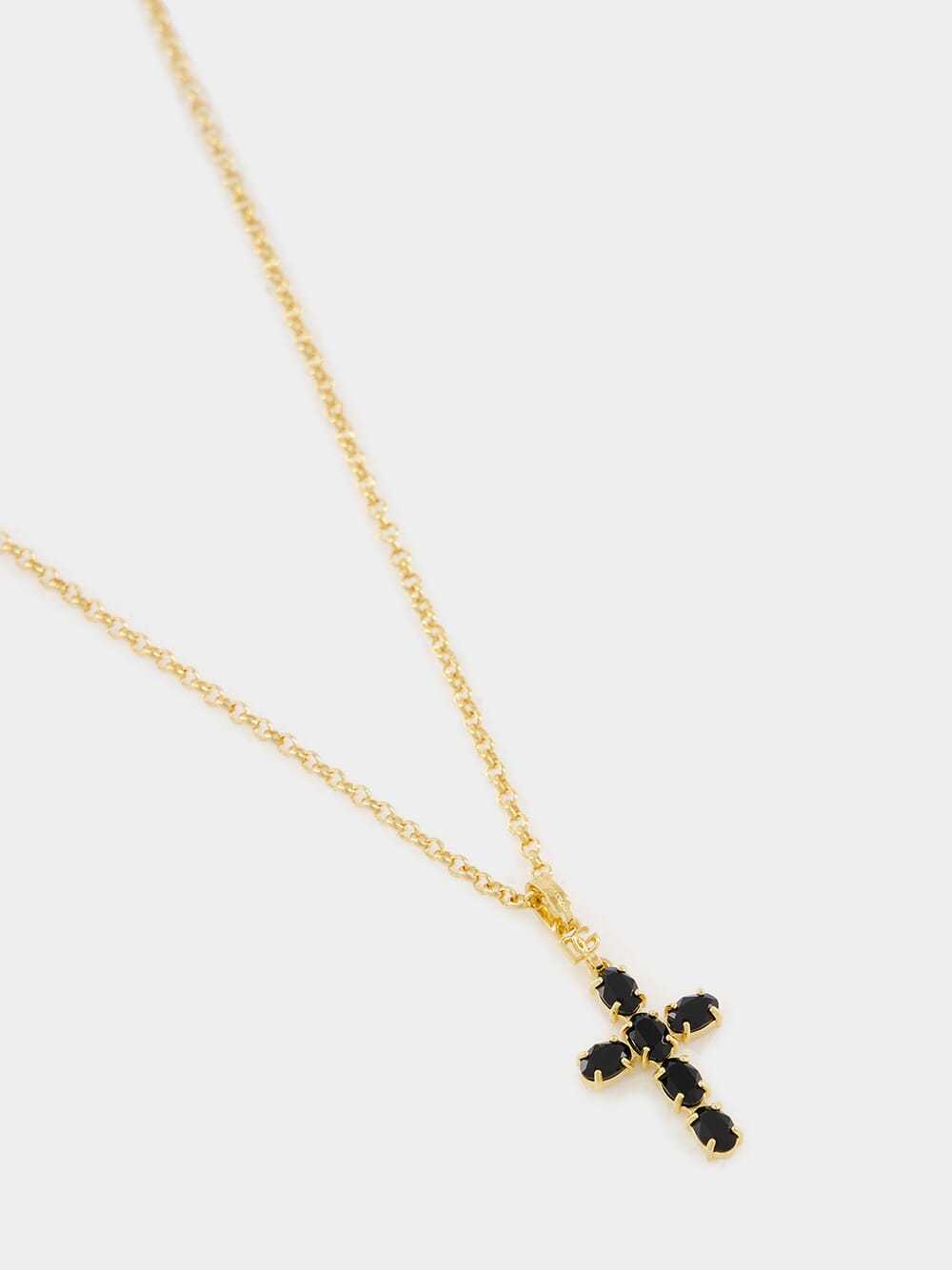 Dolce & Gabbana Cross Charm Chain Bracelet In Yellow