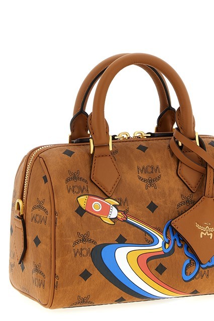 Mcm Ella Boston Top Case In Brown