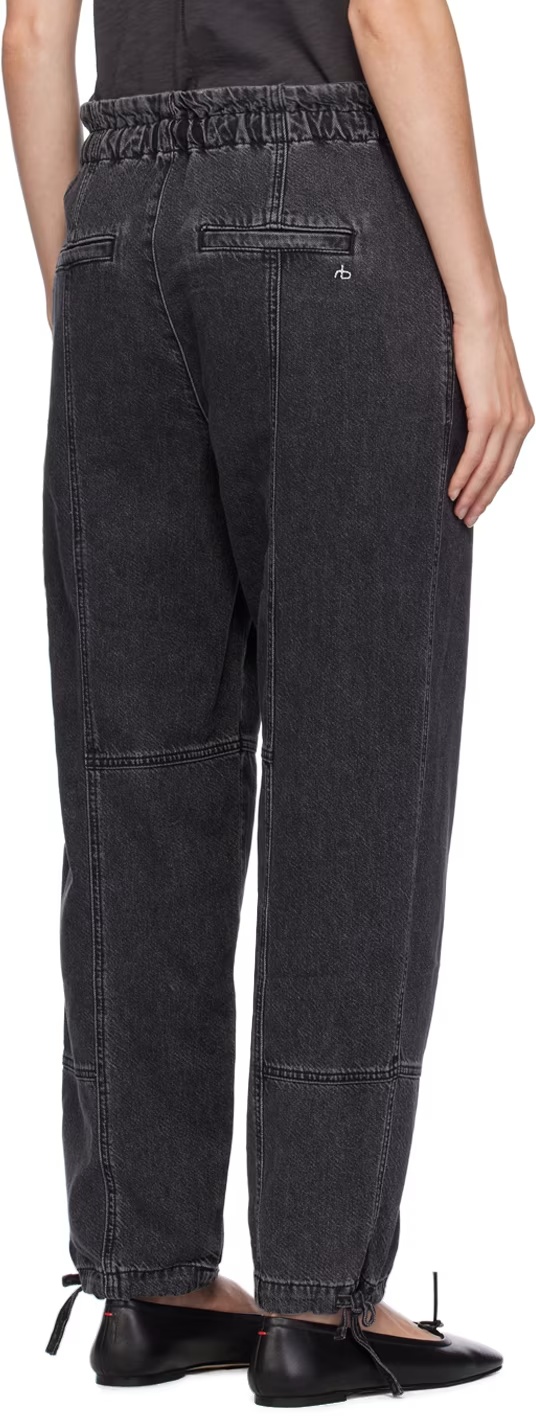 Rag & Bone Featherweight Strap-up Jeans In Black