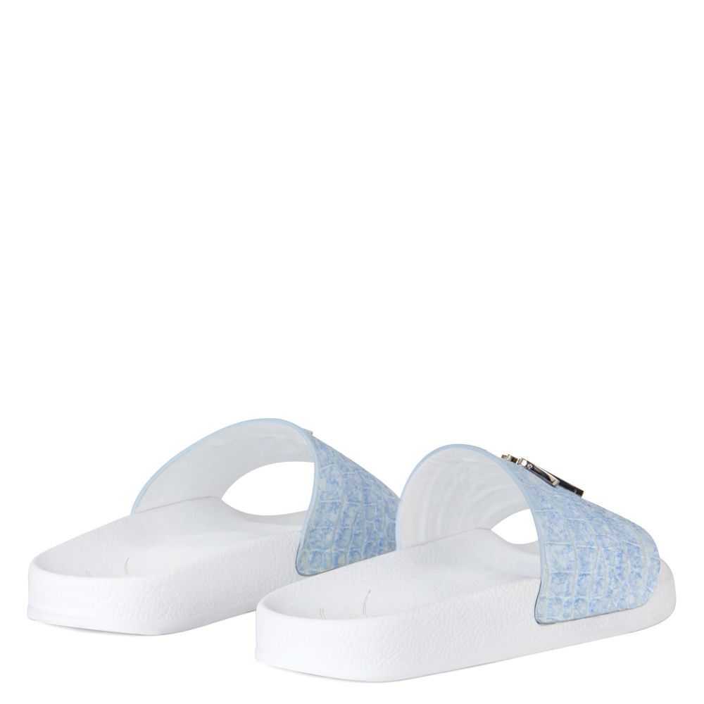 Giuseppe Zanotti Slide Sandalss With Logo In White