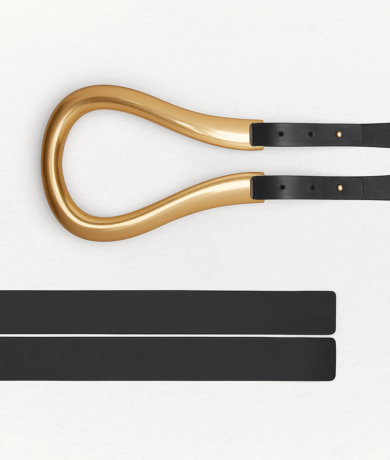 Bottega Veneta Double-strap Leather Belt In Nude