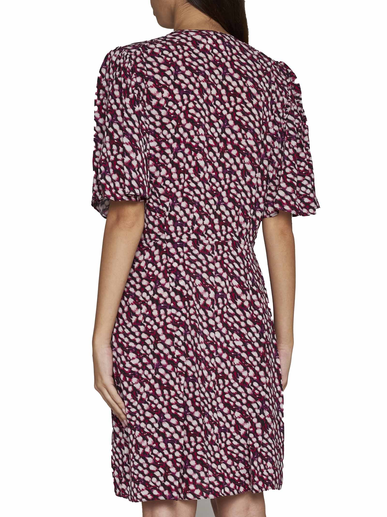 Isabel Marant Étoile Vedolia Abstract-print Minidress In Red