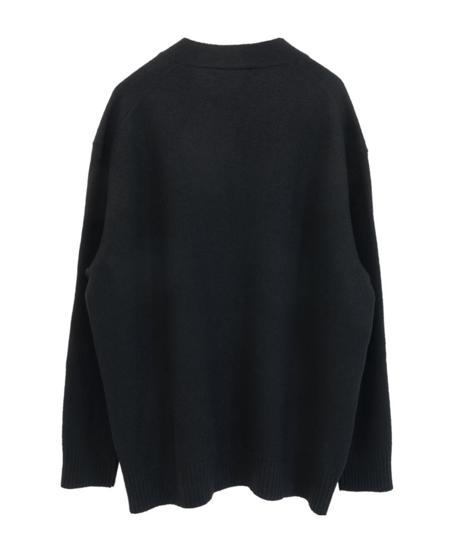 Jil Sander V-neck Wool Cardigan In Black