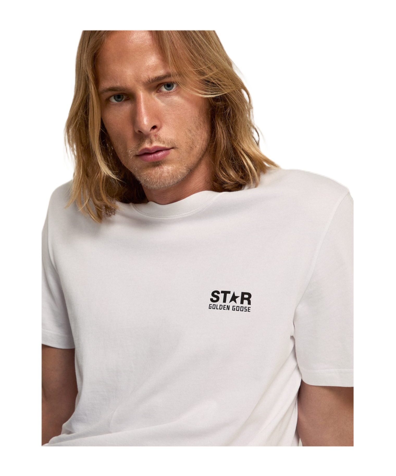 Golden Goose Logo Print Cotton T-shirt In White