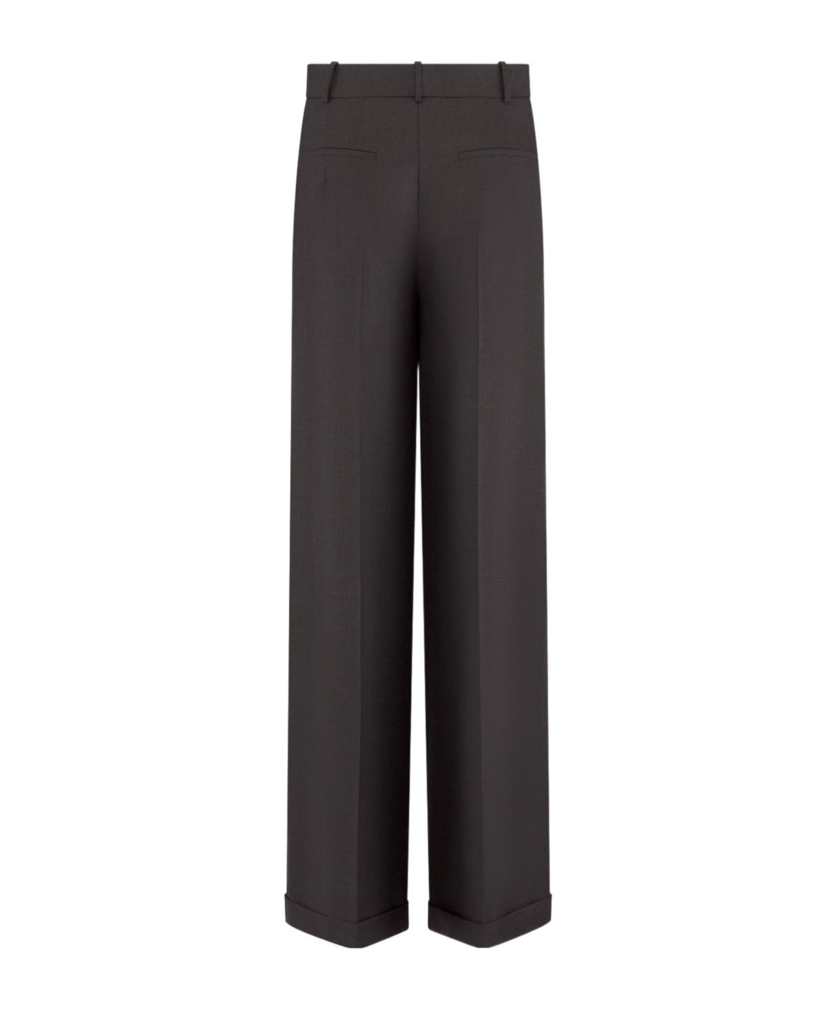 Dior Belt Loop Wool Wide-leg Pants In Black