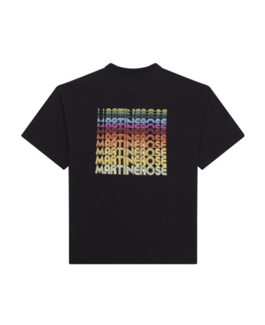 Martine Rose Logo Printed Oversized T-shirt In Black