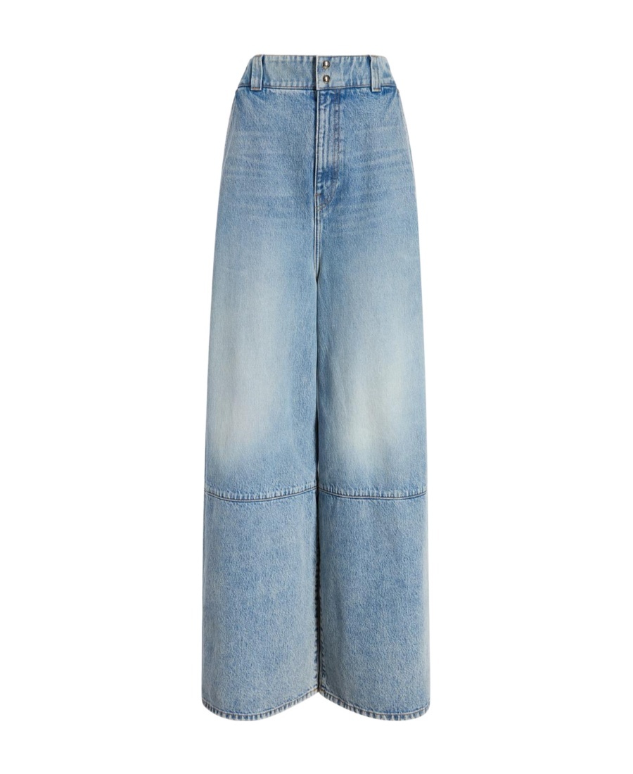 Shop Khaite Isla High-rise Wide-leg Jeans In Blue