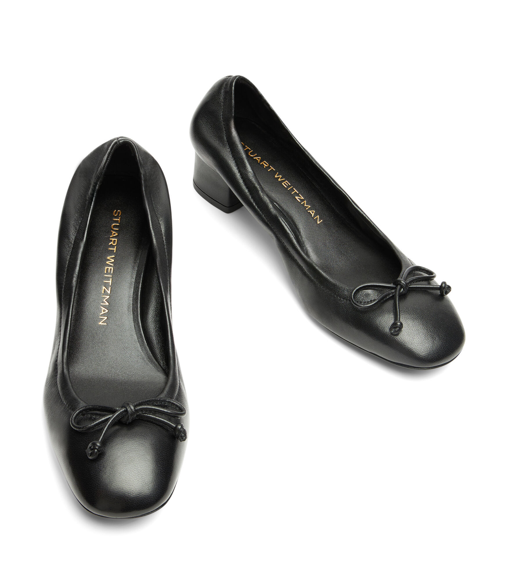 Stuart Weitzman Bria 35 Ballet Heels In Black