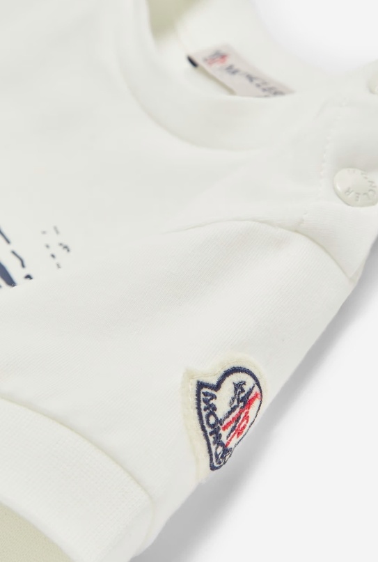 Moncler Whale Pattern Jumpsuit In White