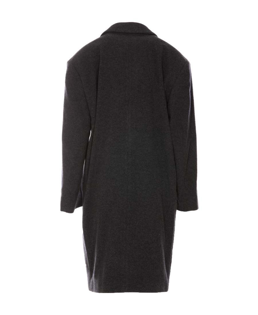 Lemaire Single-breasted Coat In Black