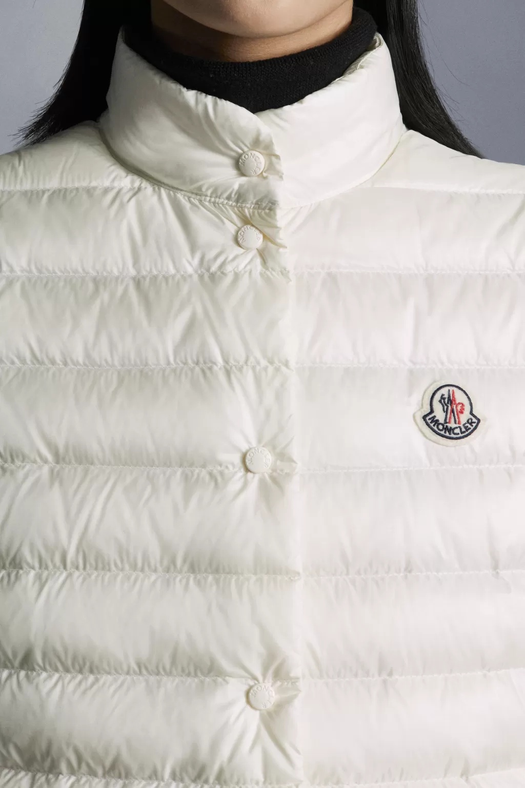 Moncler Igens Logo Patch Quilted Vest In White