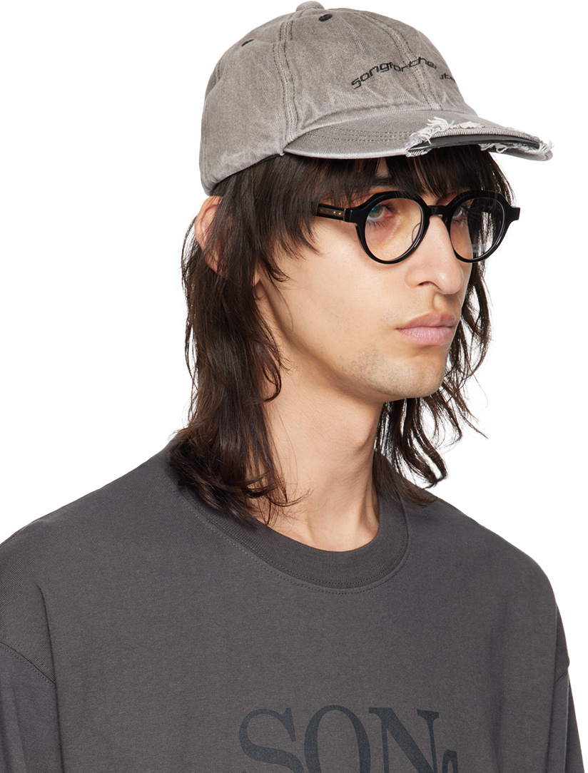 SONG FOR THE MUTE LOGO-EMBROIDERED DISTRESSED BASEBALL CAP 