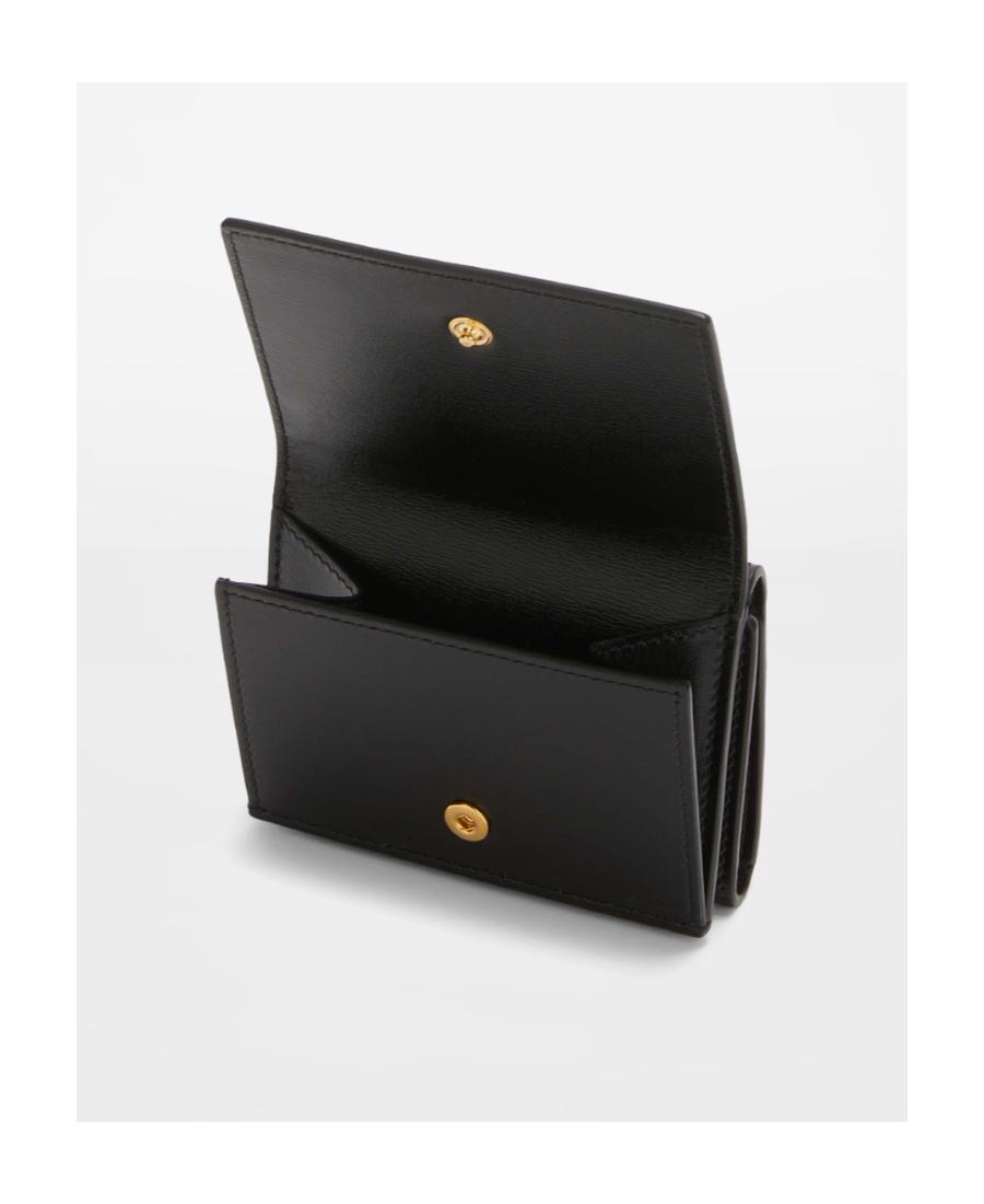 Jil Sander Tri-fold Leather Wallet In Black