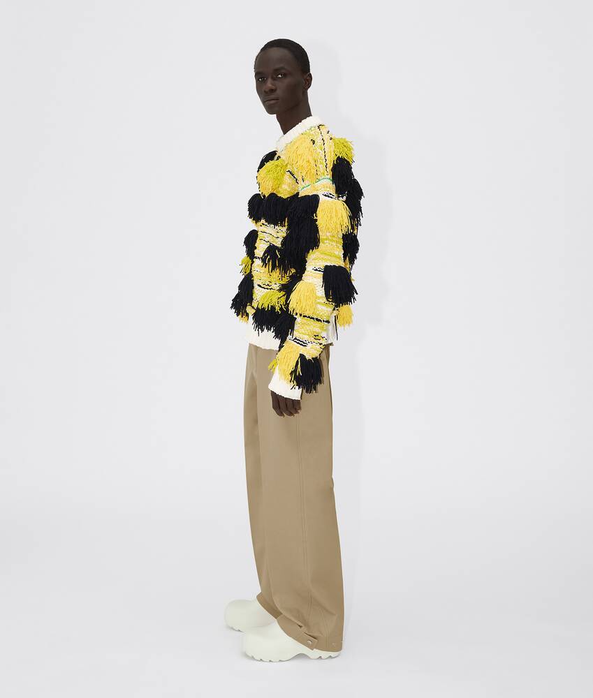 BOTTEGA VENETA COTTON TWILL STRAIGHT TROUSERS