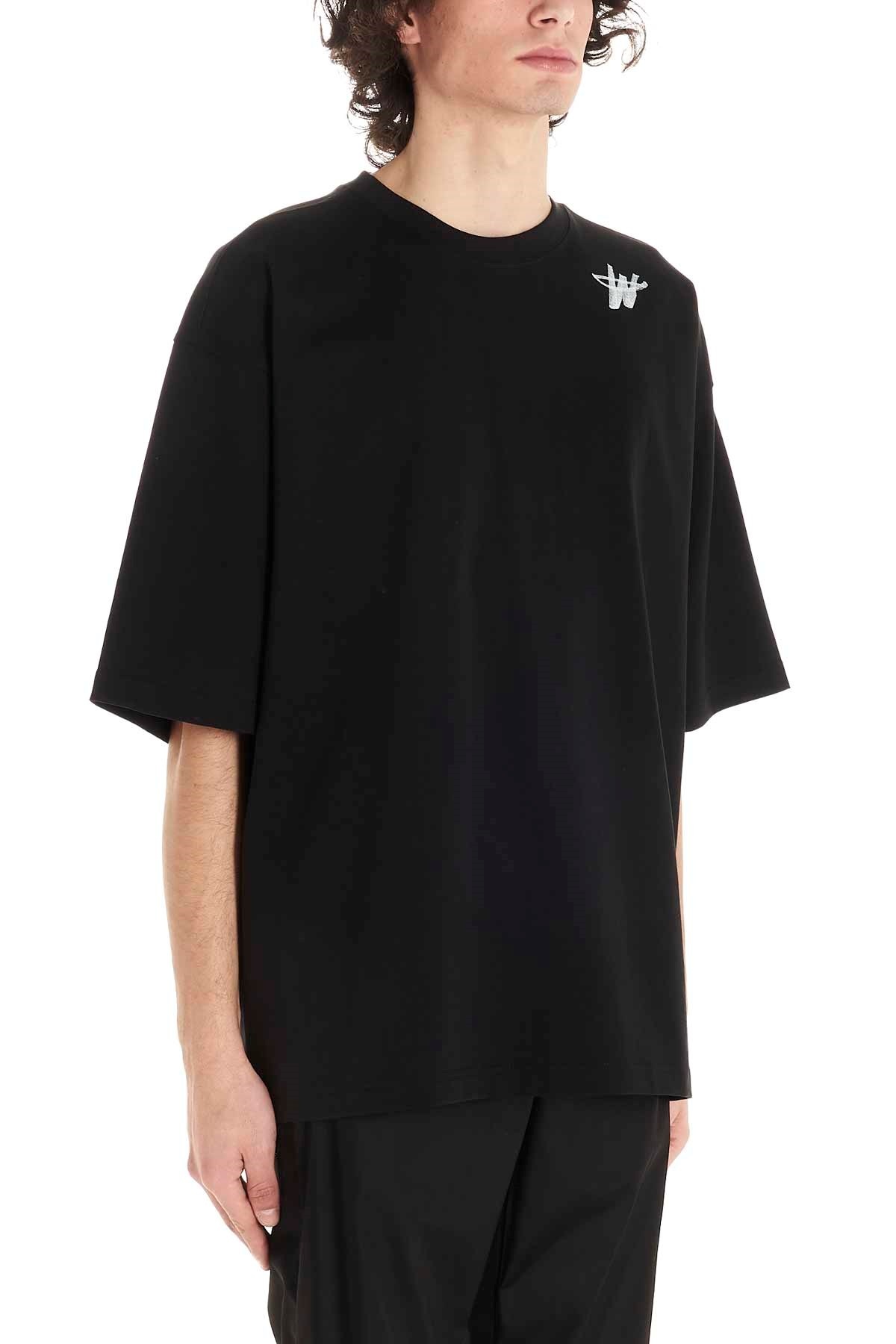 We11 Done Logo-print Oversized T-shirt In Black