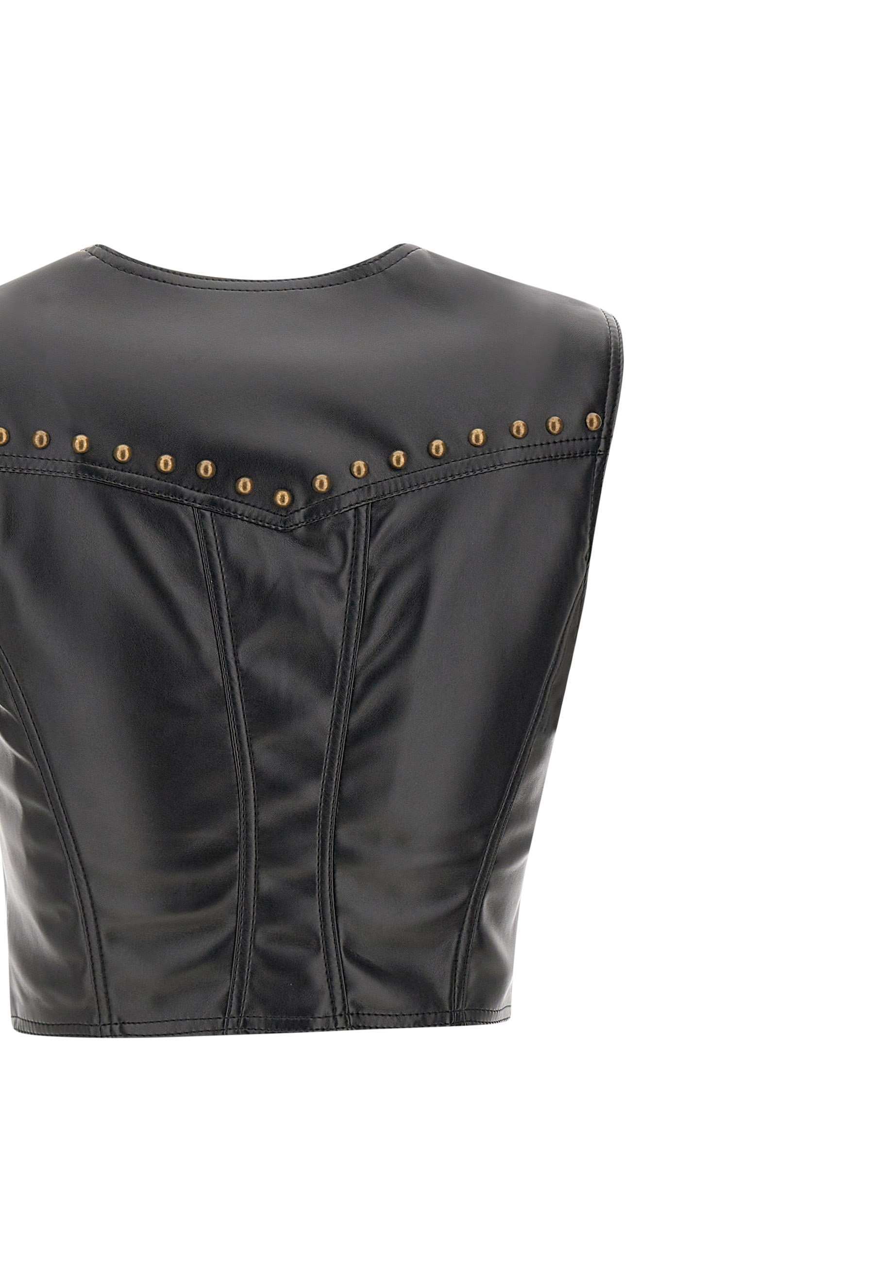 Moschino Rivet Detail Vest In Black