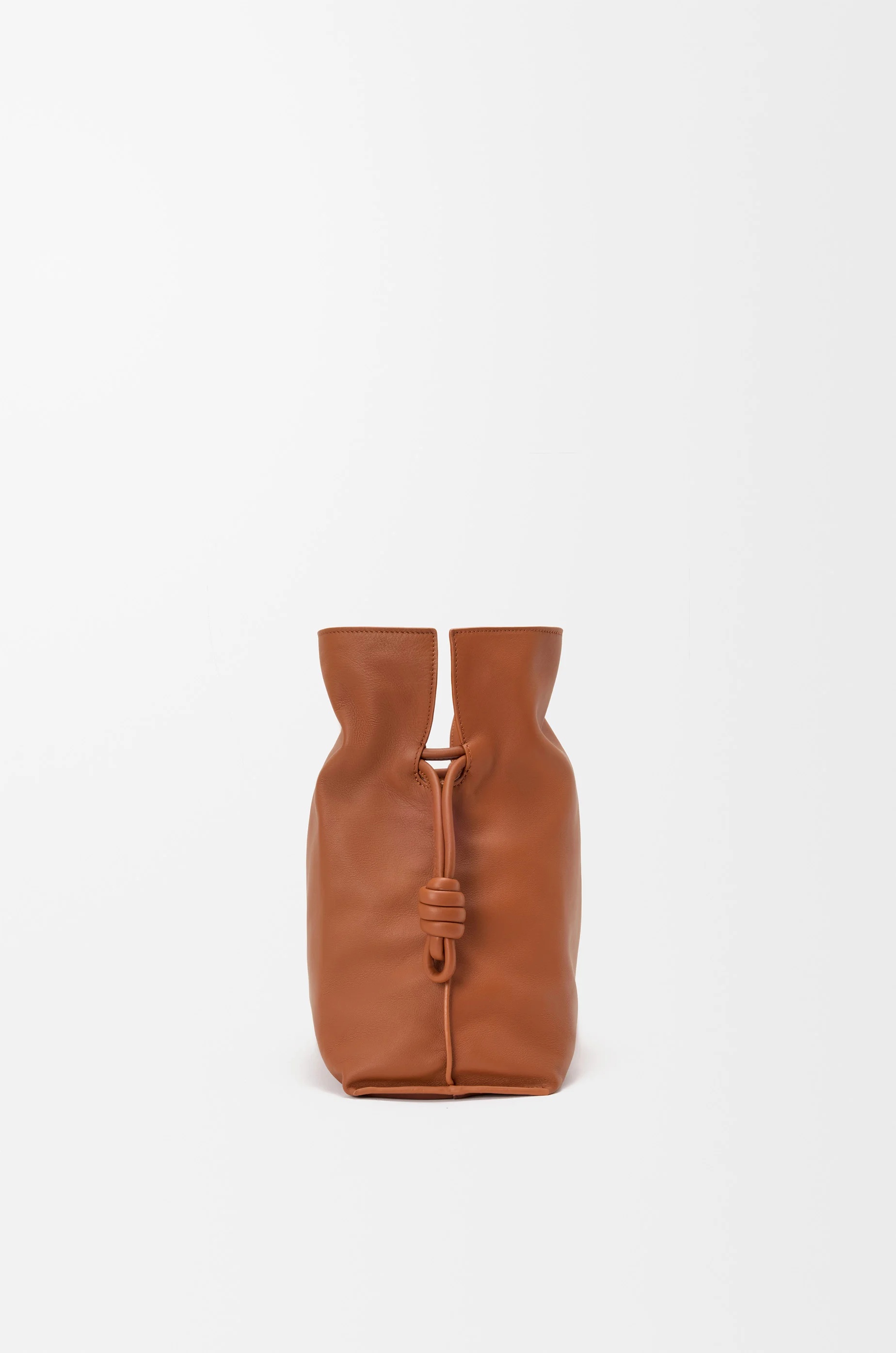 Loewe Large Leather Flamenco Clutch Shoulder Bag In Brown