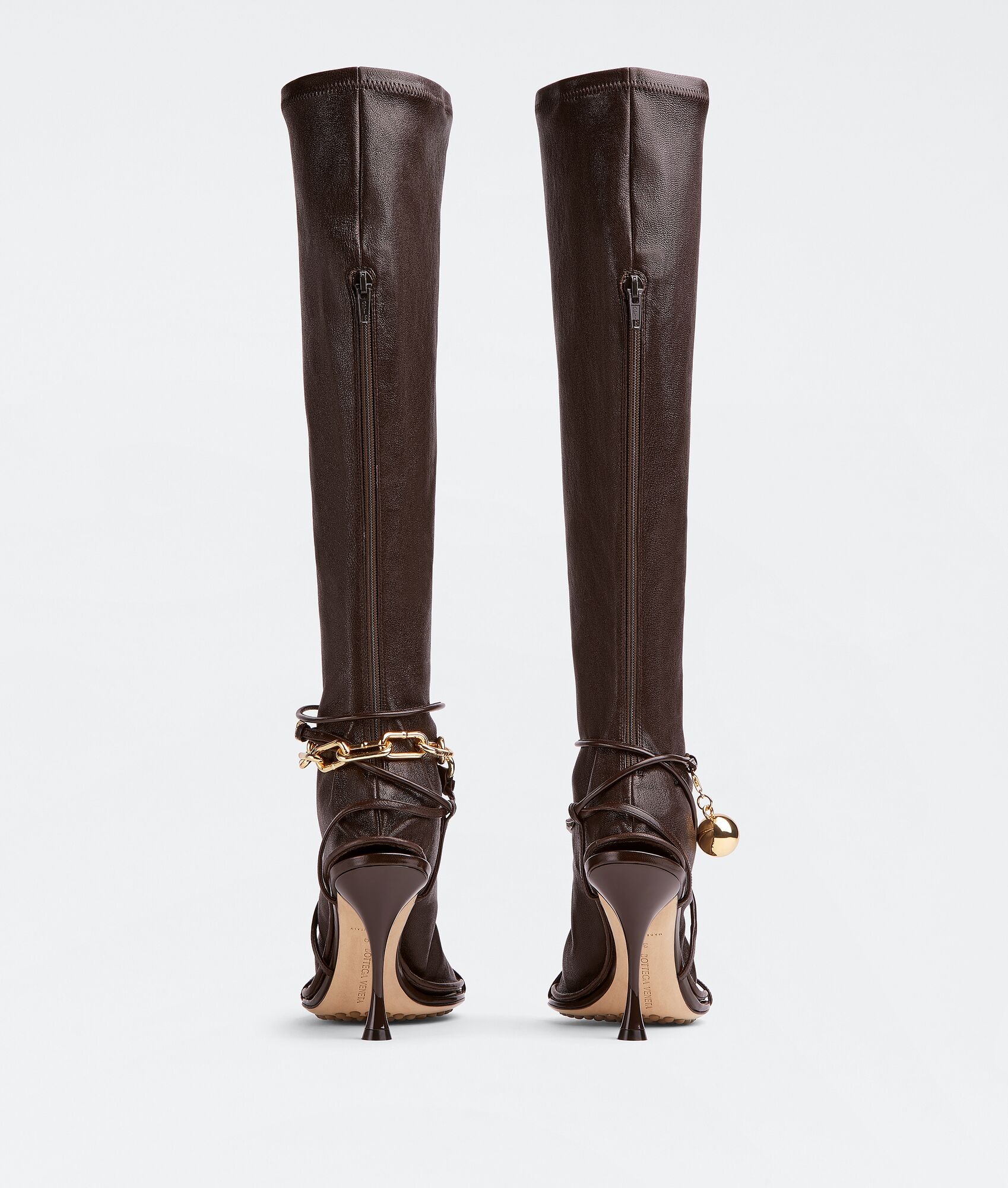 BOTTEGA VENETA DOT HIGH LEATHER BOOTS