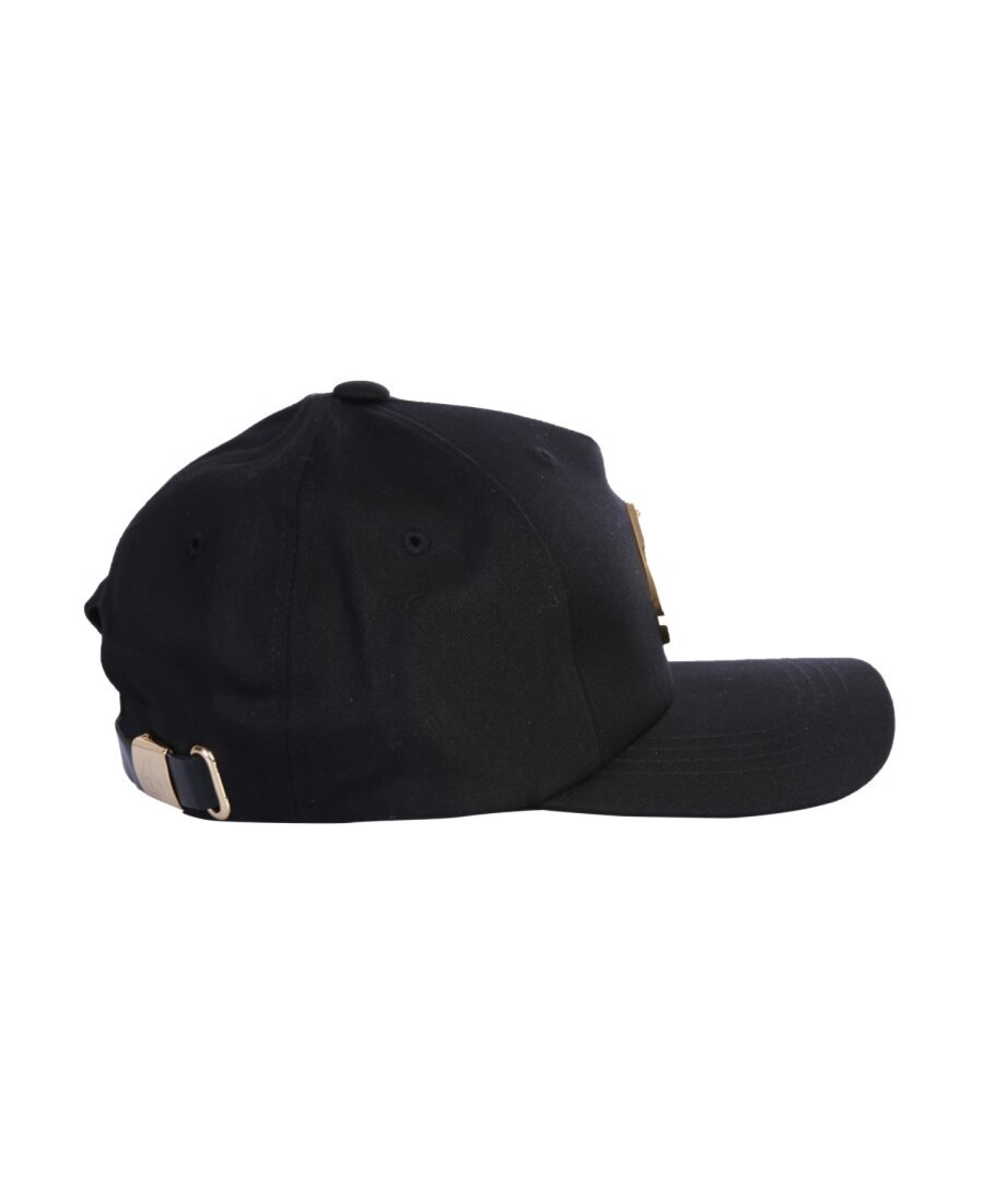 Moose Knuckles Metallic Logo Icon Cap In Black