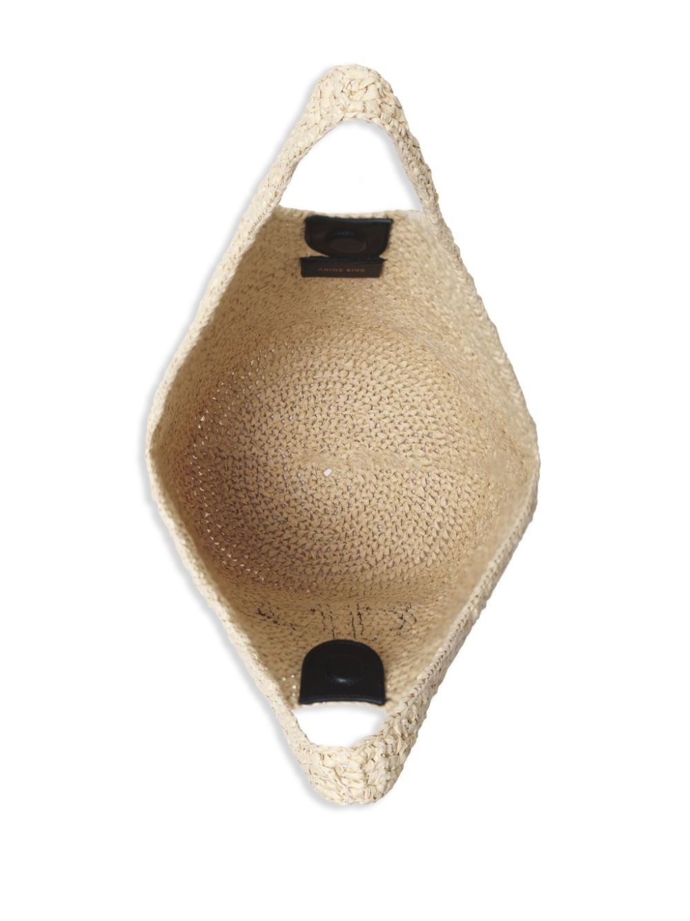 Shop Anine Bing Leah Logo-patch Tote Bag In Nude