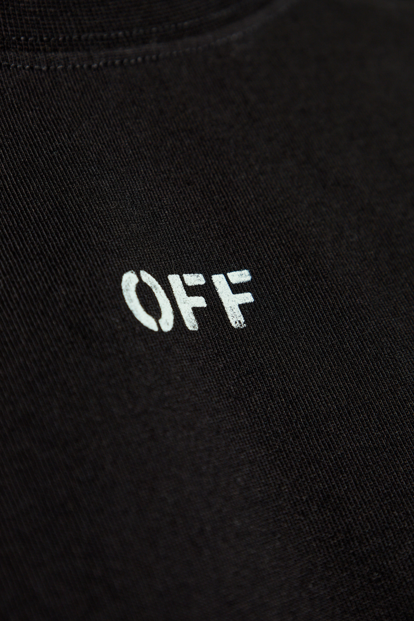 Off-white Long-sleeved T-shirt In Black