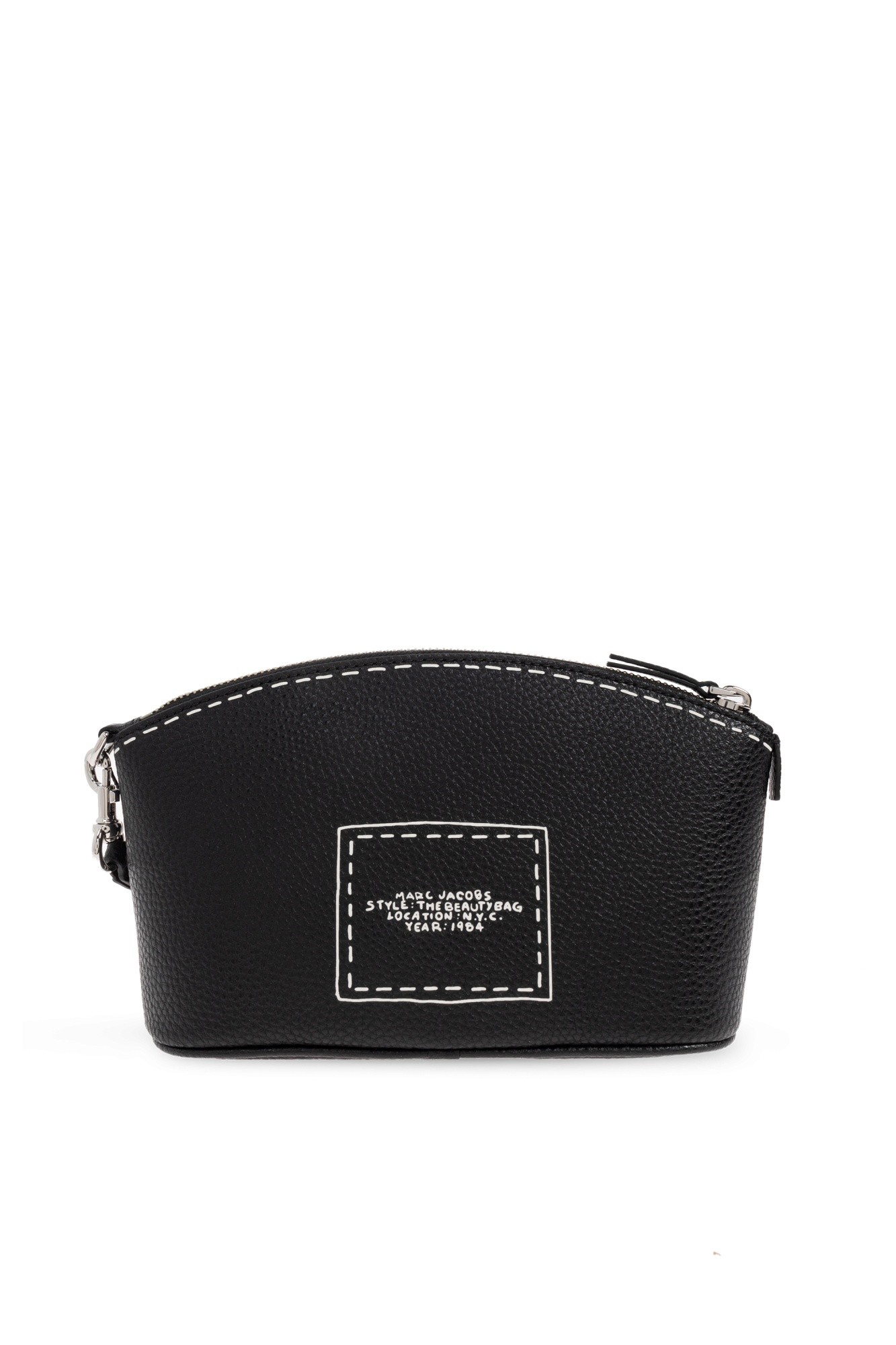 Marc Jacobs Lettering-print Make-up Bag In Black