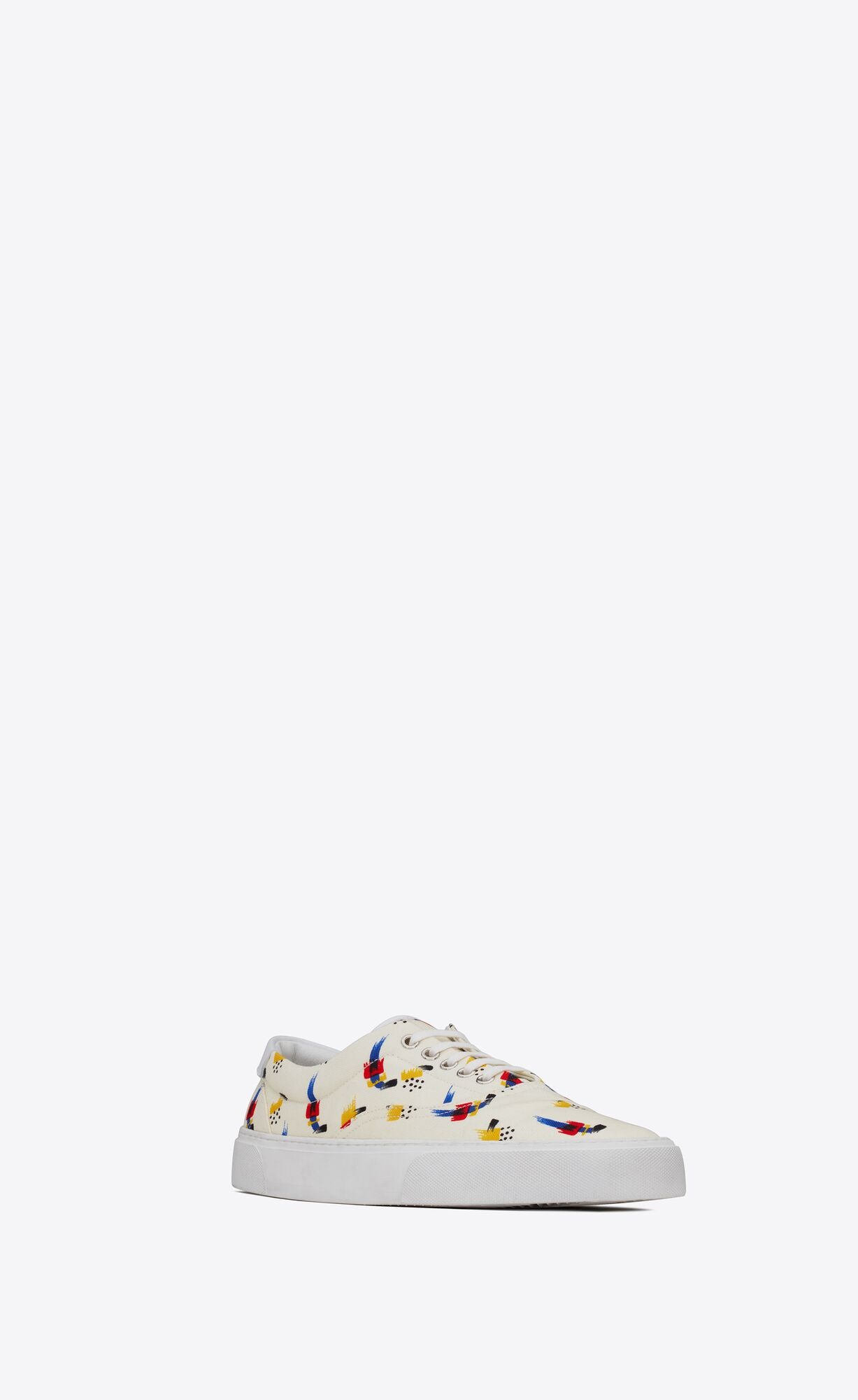 Saint Laurent Multicolor Venice Sneakers In White