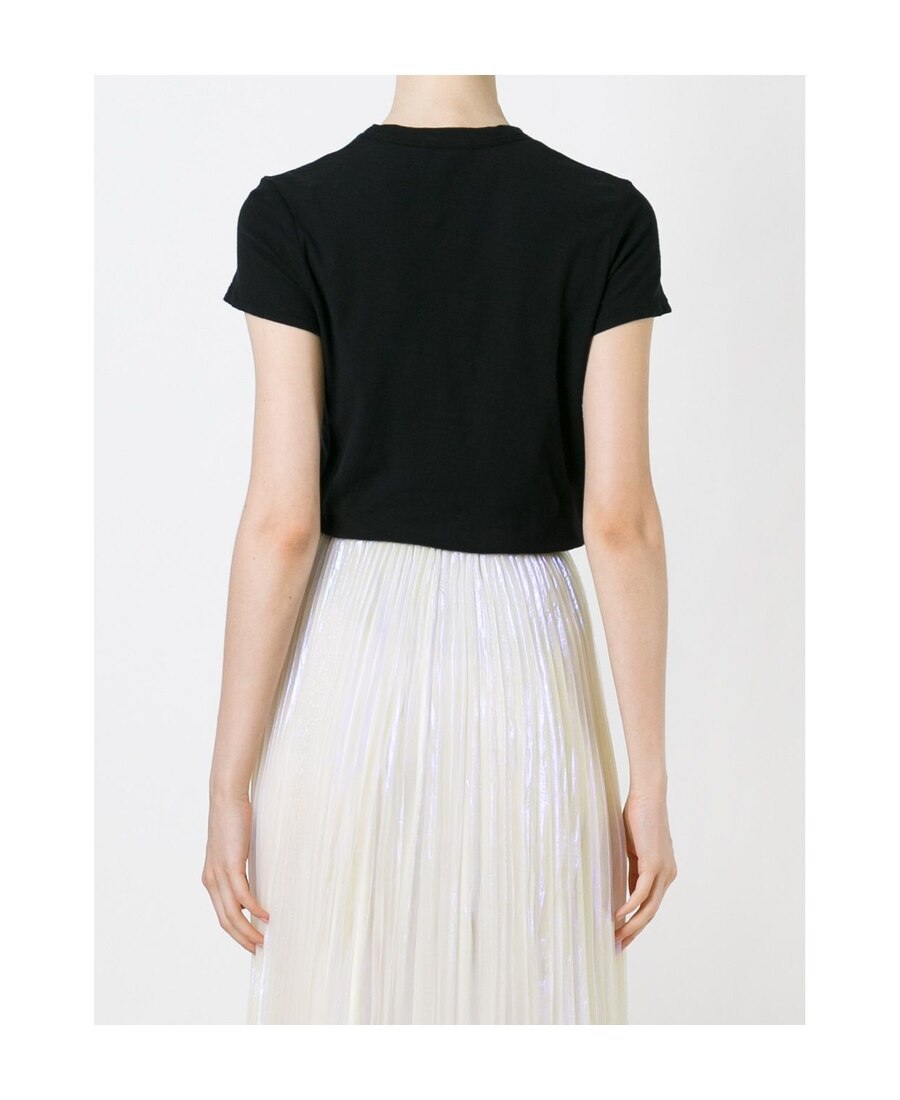 Shop James Perse Round Neck T-shirt In Black