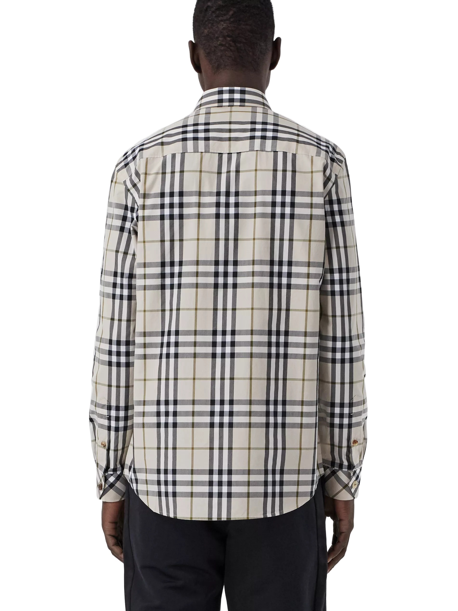 Burberry Check-print Shirt In Nude