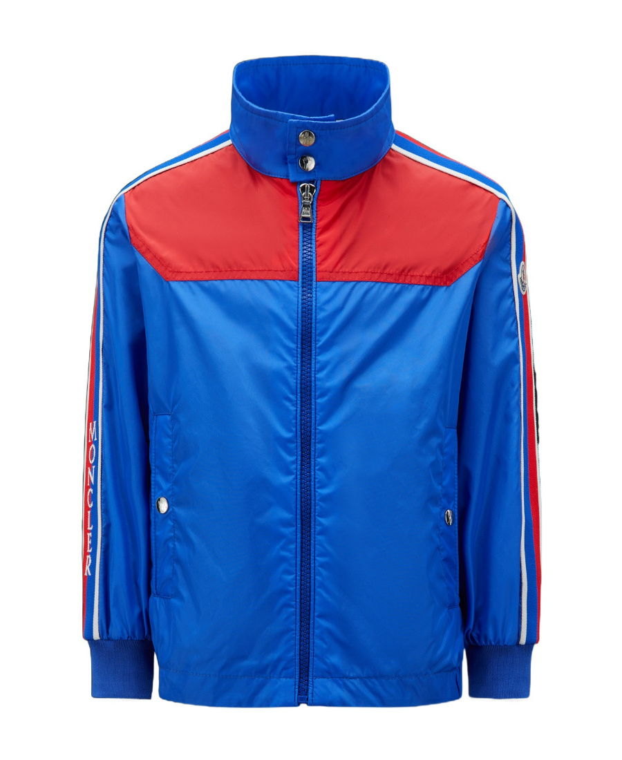 Moncler Logo-print Windbreaker Jacket In Blue